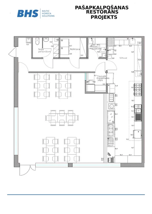 Rasējums Pašapkalpošanās restorāns